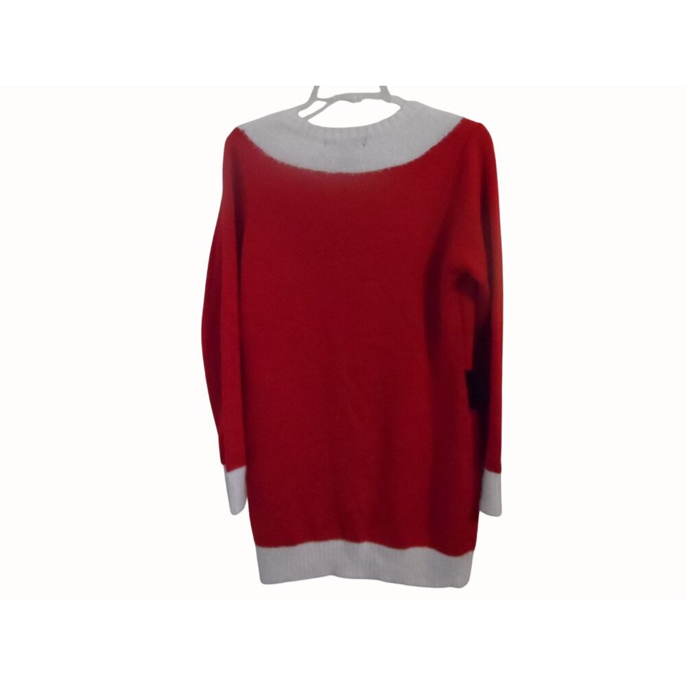 Santa Claus Sequin Christmas Sweater Tunic or Dress Womens Size M - Picture 7 of 9